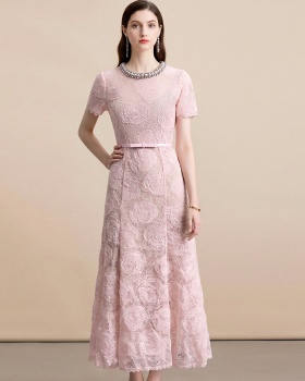 Inside the ride with belt short sleeve dress