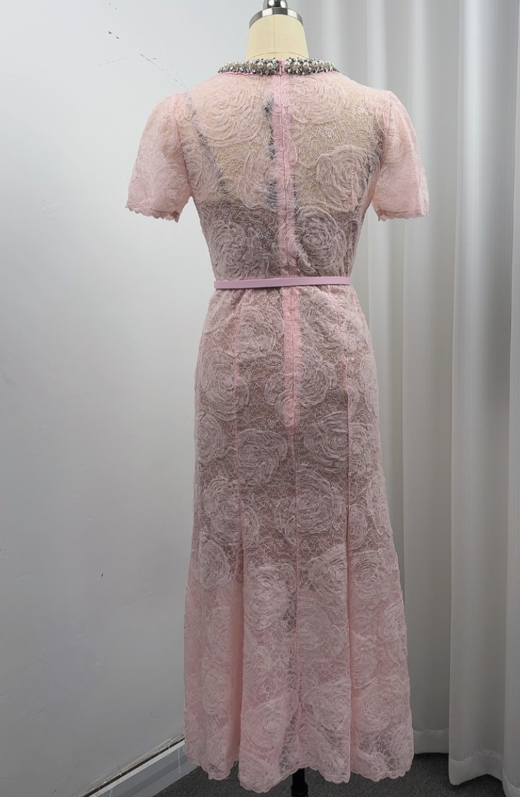 Inside the ride with belt short sleeve dress