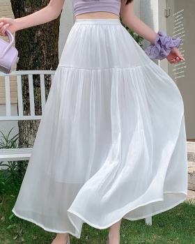 Korean style A-line slim splice fat cake skirt