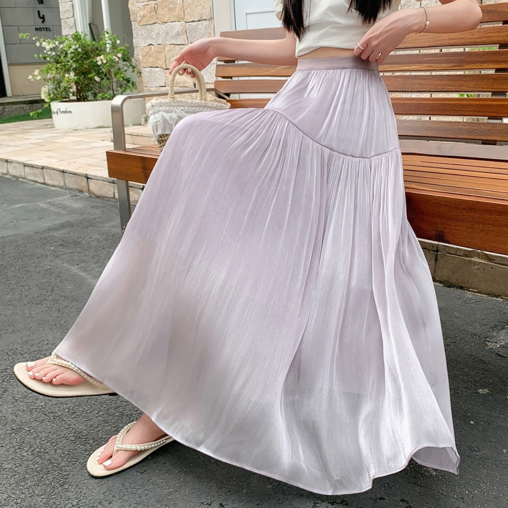 Korean style A-line slim splice fat cake skirt