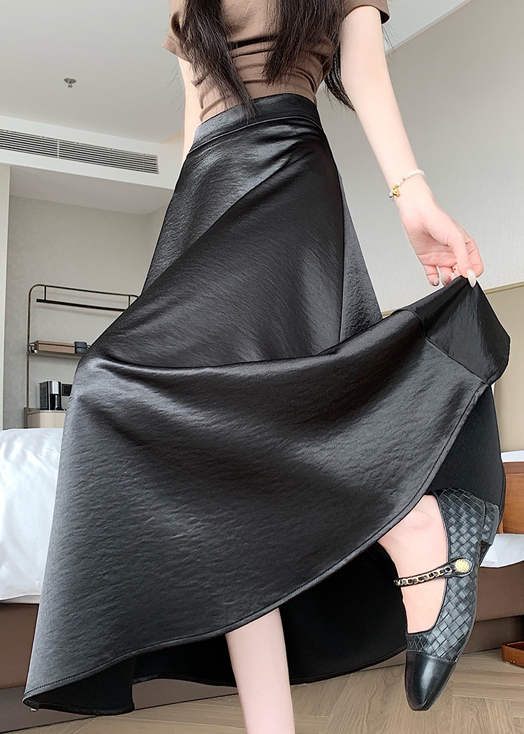 Large yard slim Korean style drape long high waist skirt