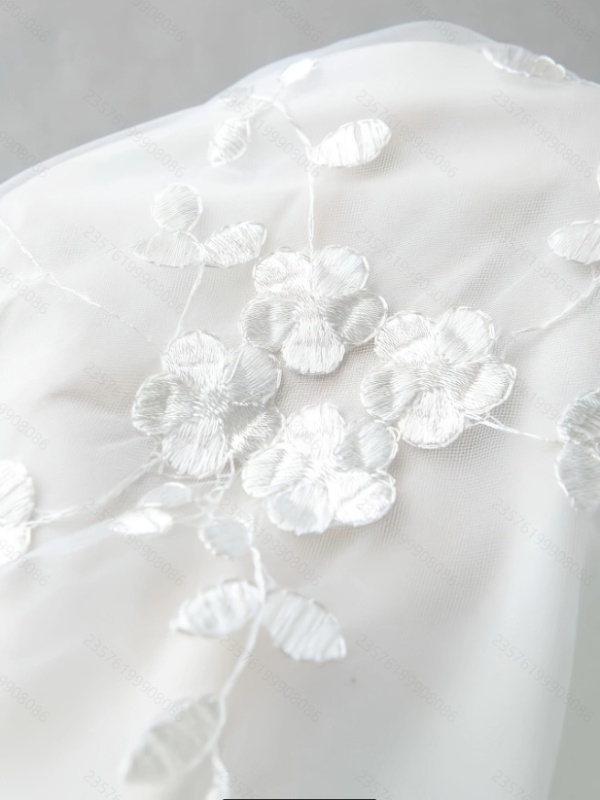 Summer embroidery elegant A-line long dress for women
