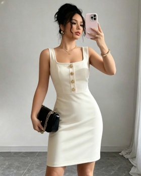 Fashion pinched waist dress for women