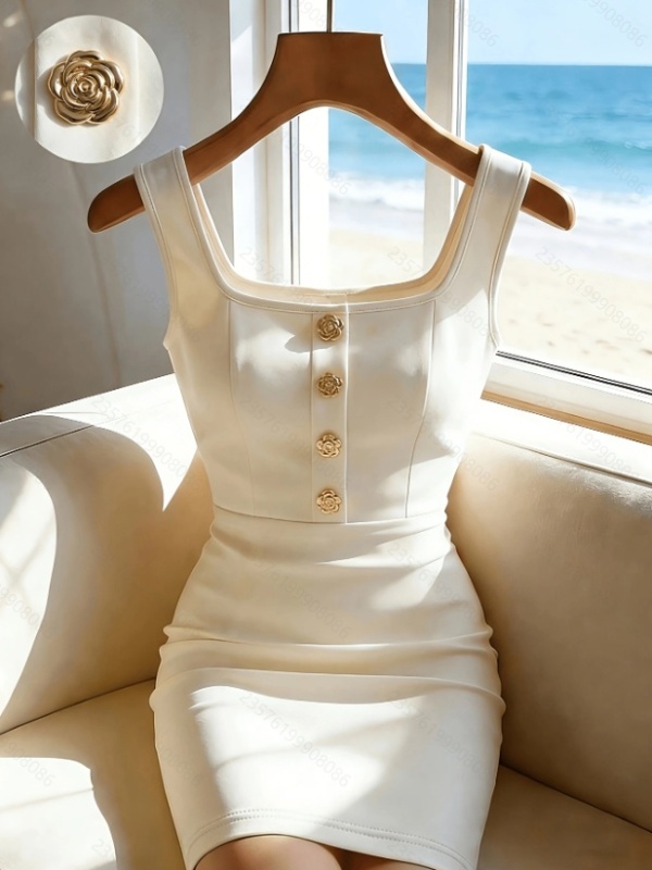 Fashion pinched waist dress for women