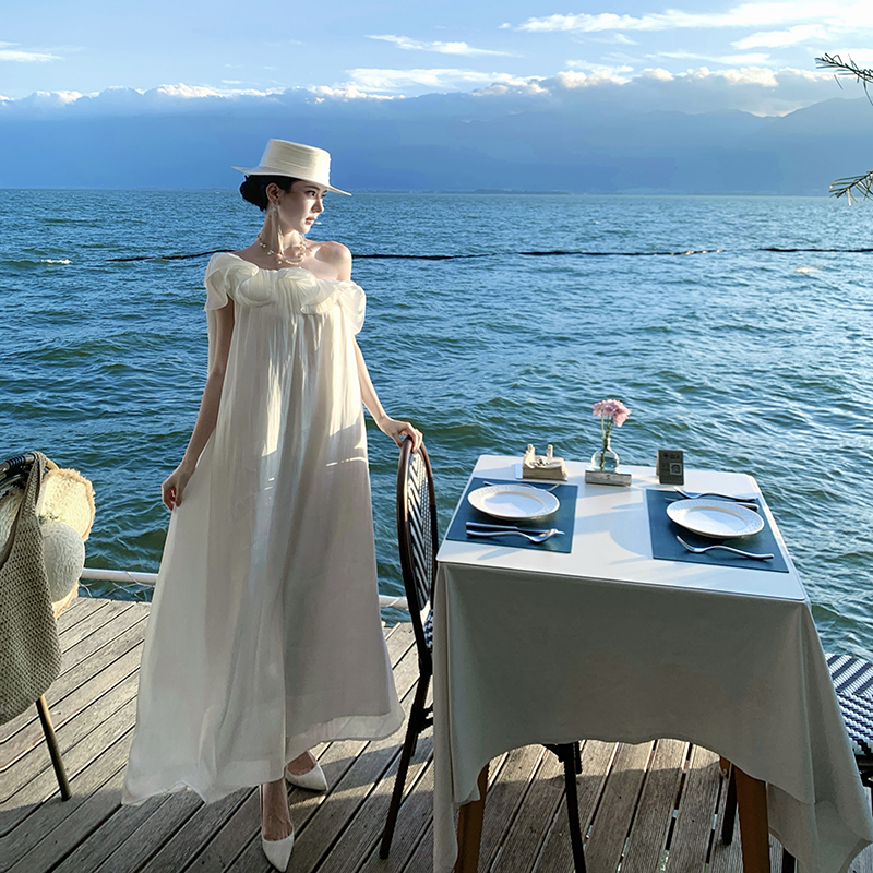 Seaside beautiful dress vacation long dress