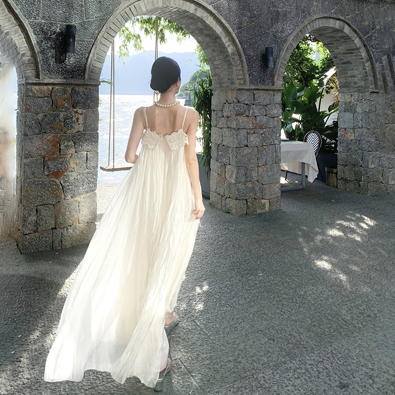 Sleeveless France style summer dress for women