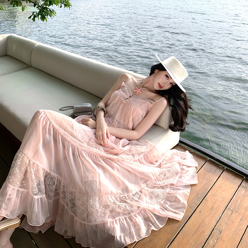 Summer splice vest hollow sling T-back a set for women