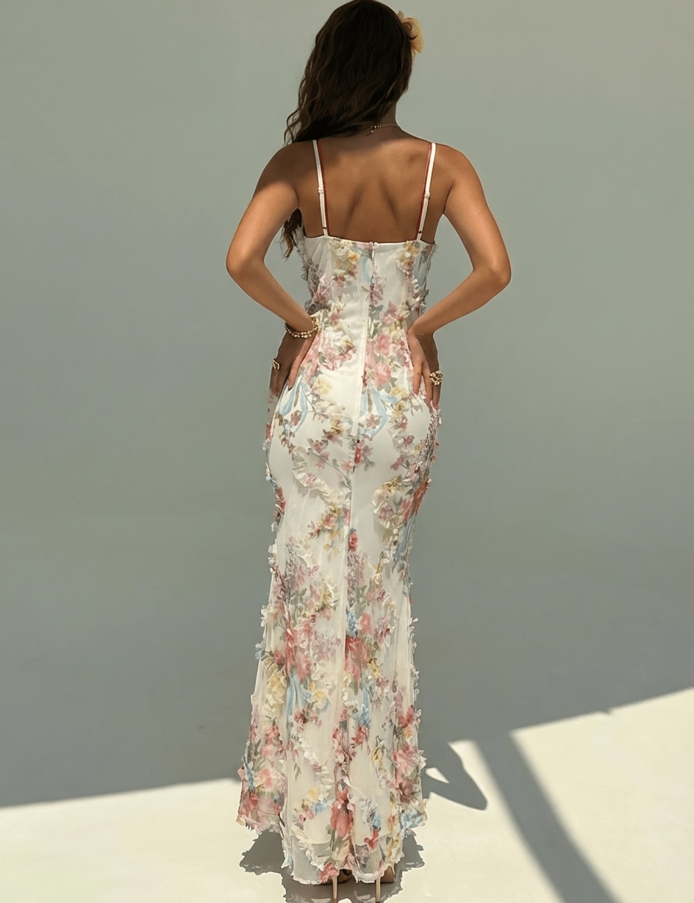 Summer sling elegant mermaid long dress for women