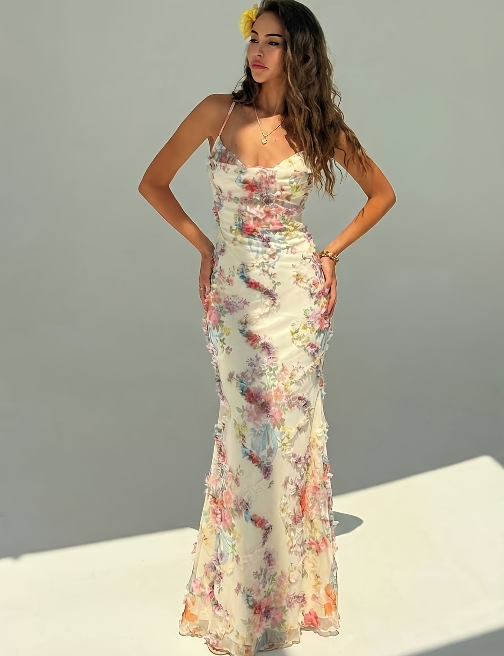 Summer sling elegant mermaid long dress for women