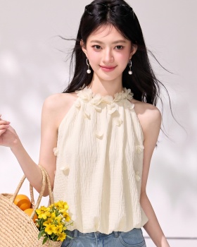 Sling white strapless vest halter summer tops