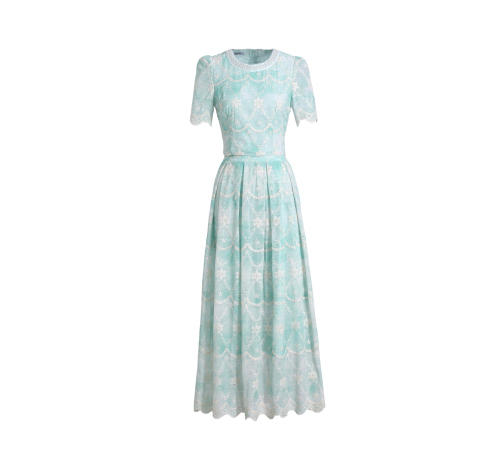 Slim light luxury fashion printing dress a set