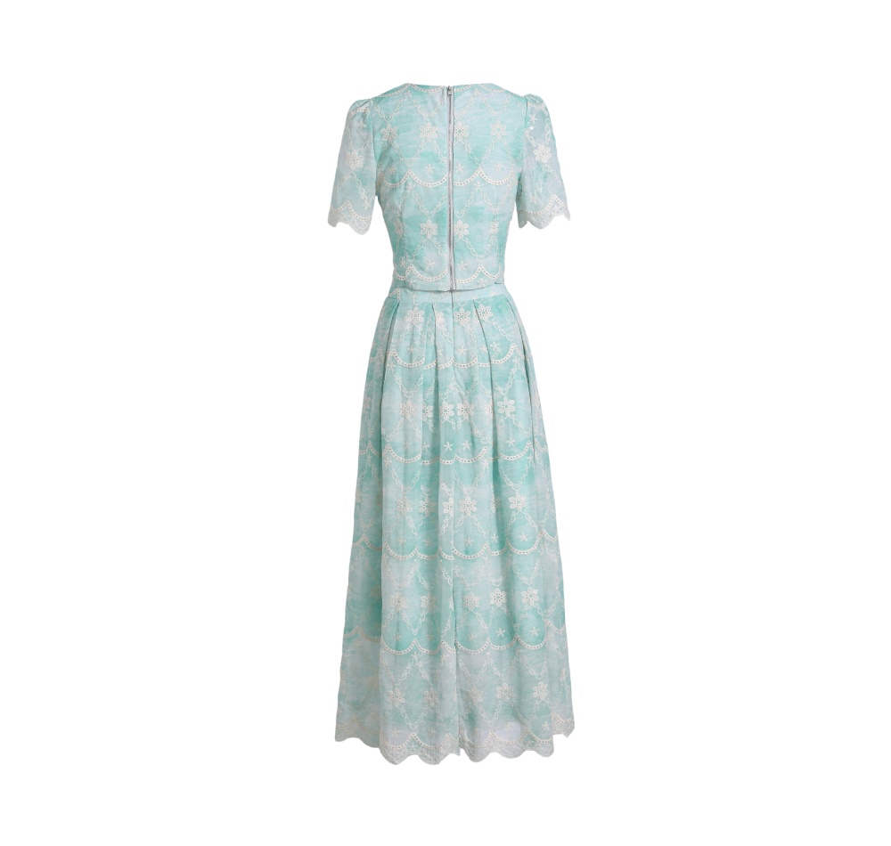Slim light luxury fashion printing dress a set