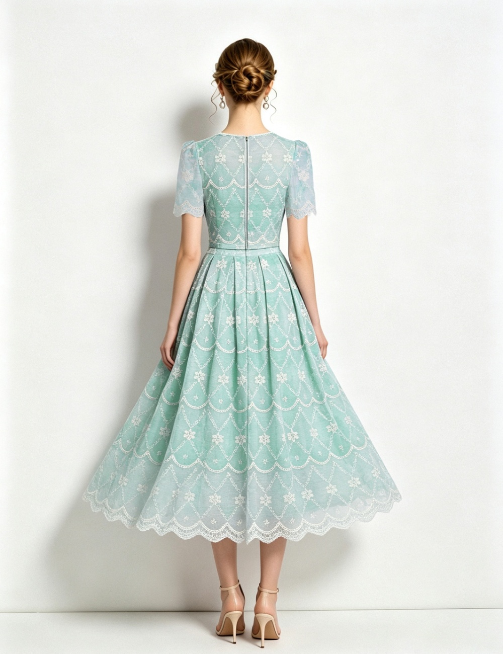 Slim light luxury fashion printing dress a set