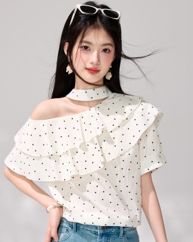 Chiffon tops short sleeve small shirt for women