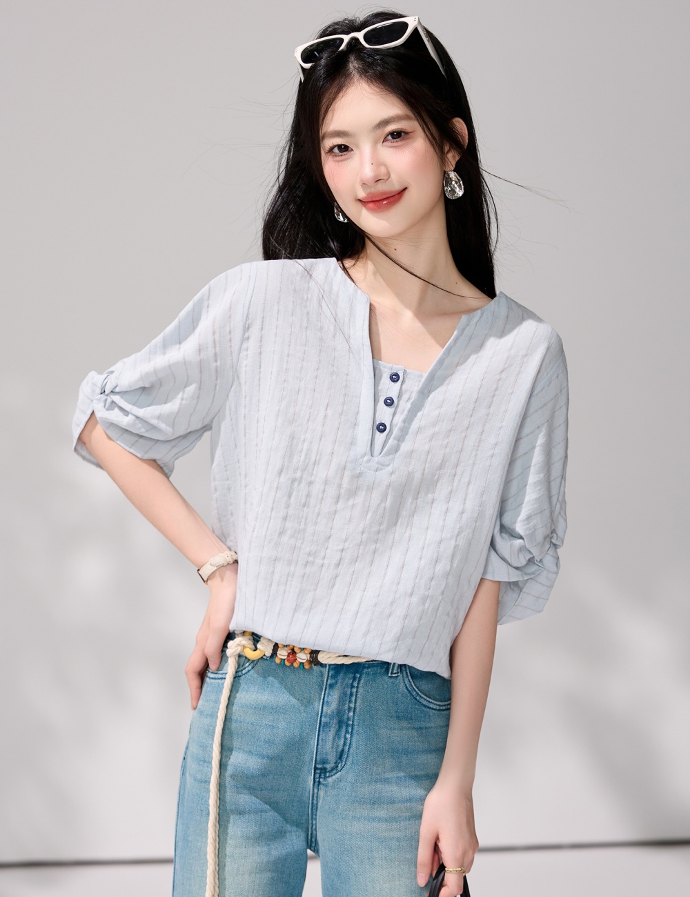 Loose lazy tops minimalist summer shirt for women