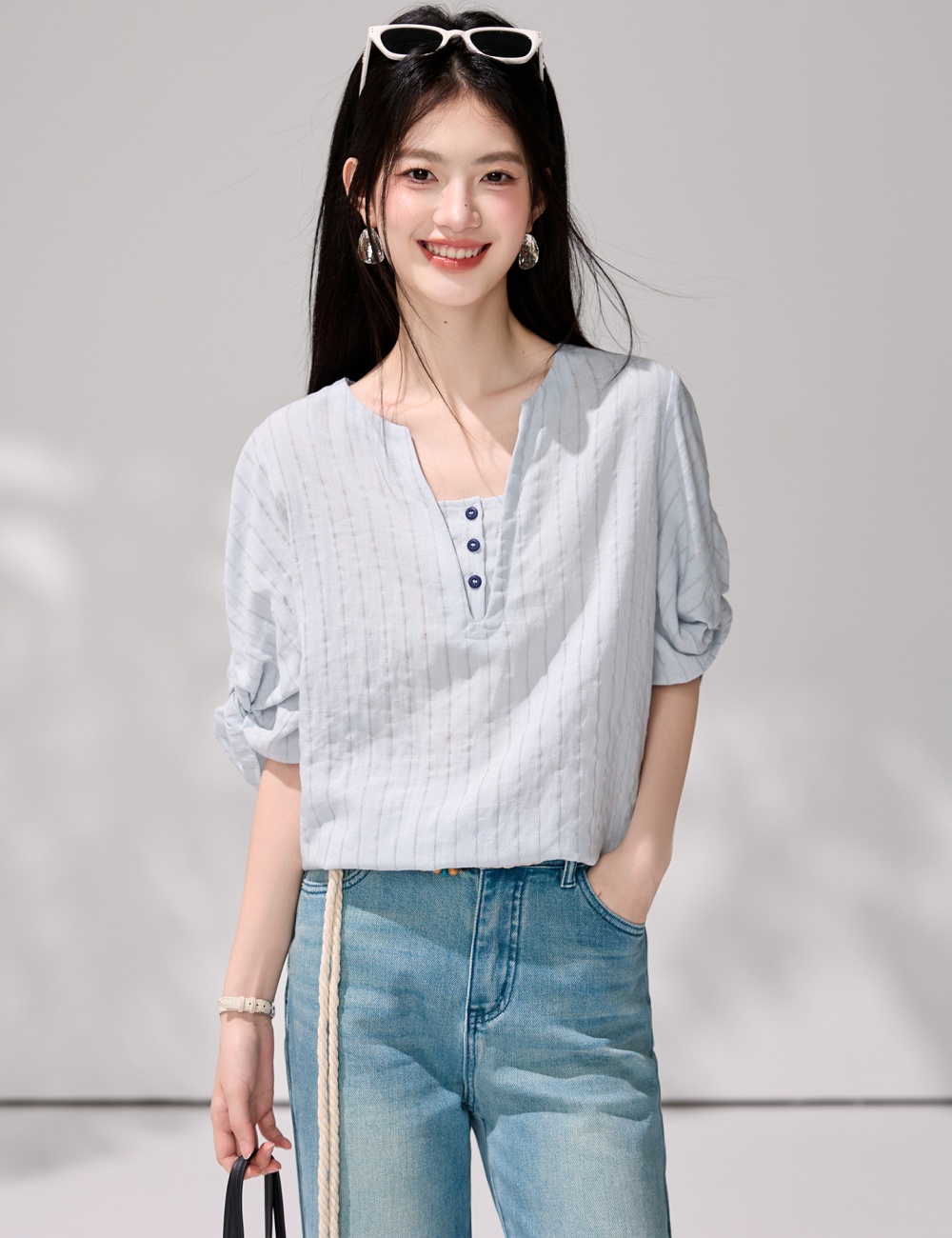 Loose lazy tops minimalist summer shirt for women