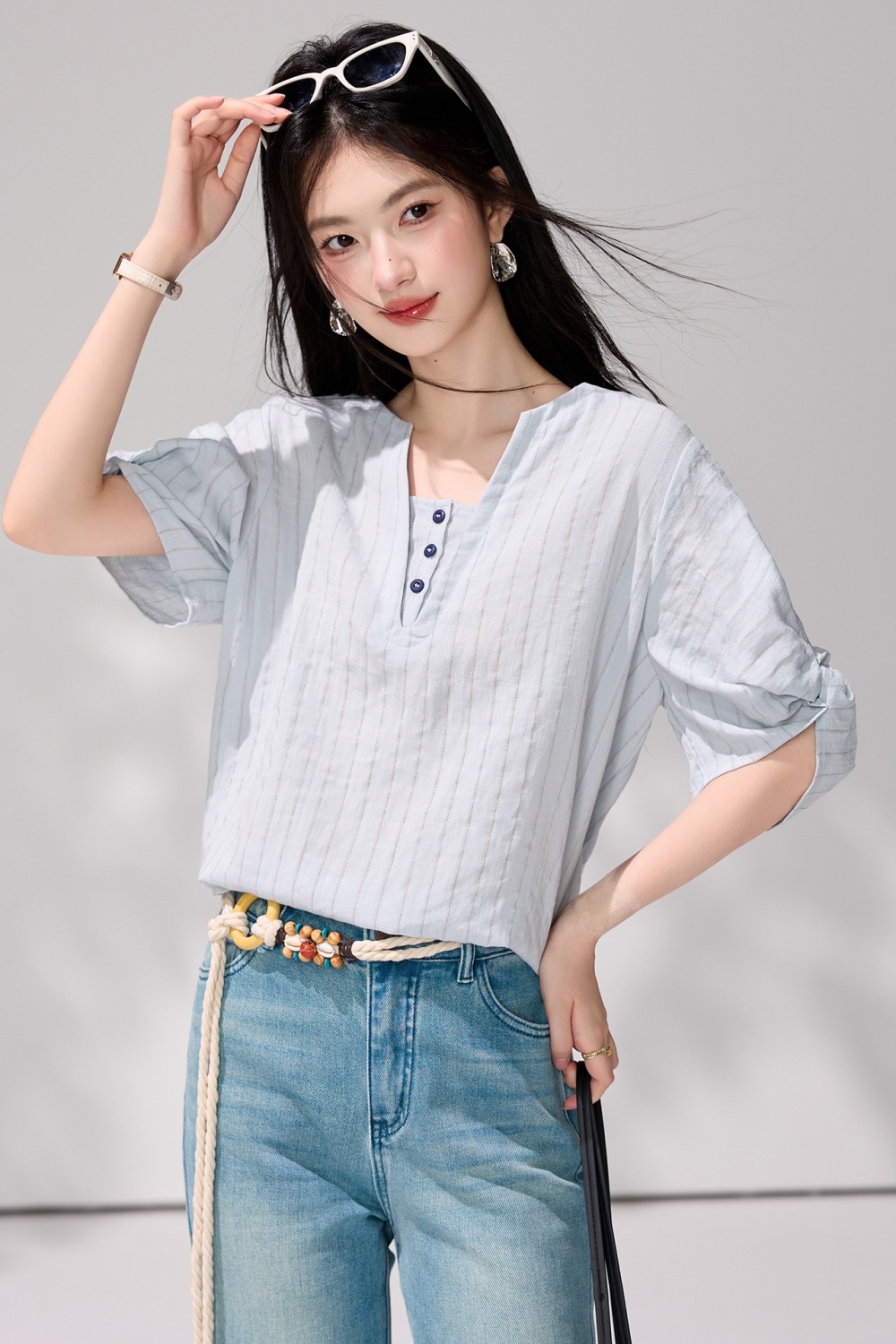Loose lazy tops minimalist summer shirt for women