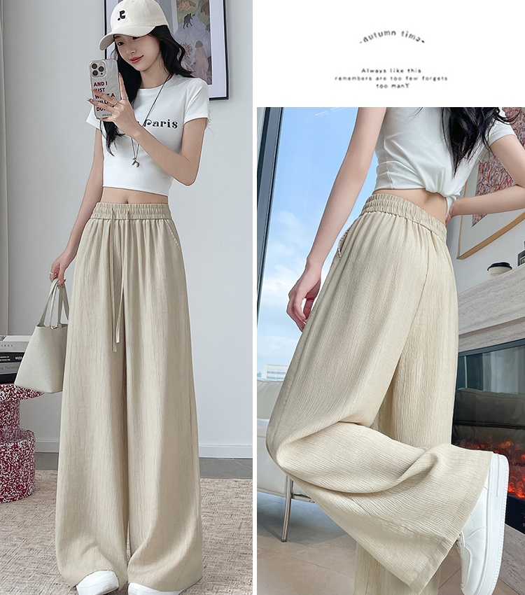 All-match wide leg pants thin pants for women