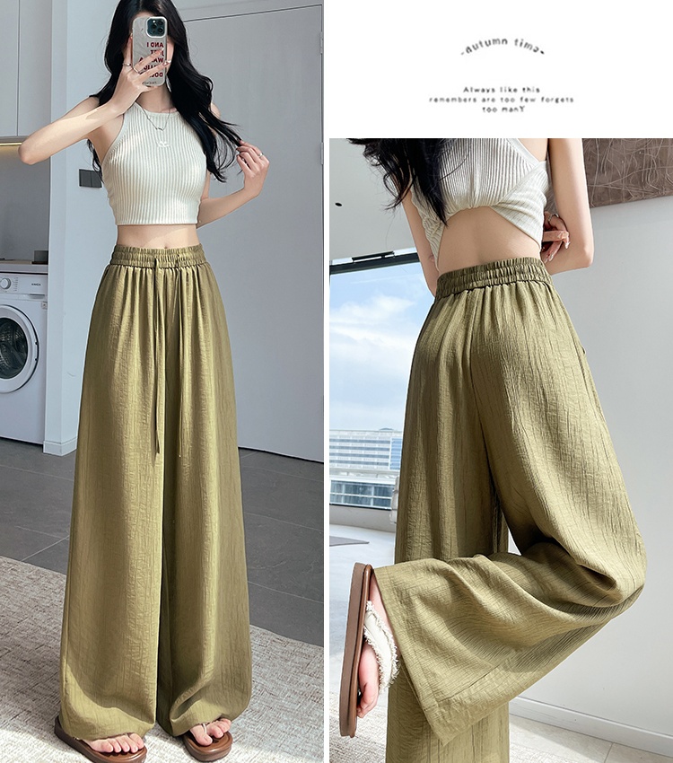 All-match wide leg pants thin pants for women