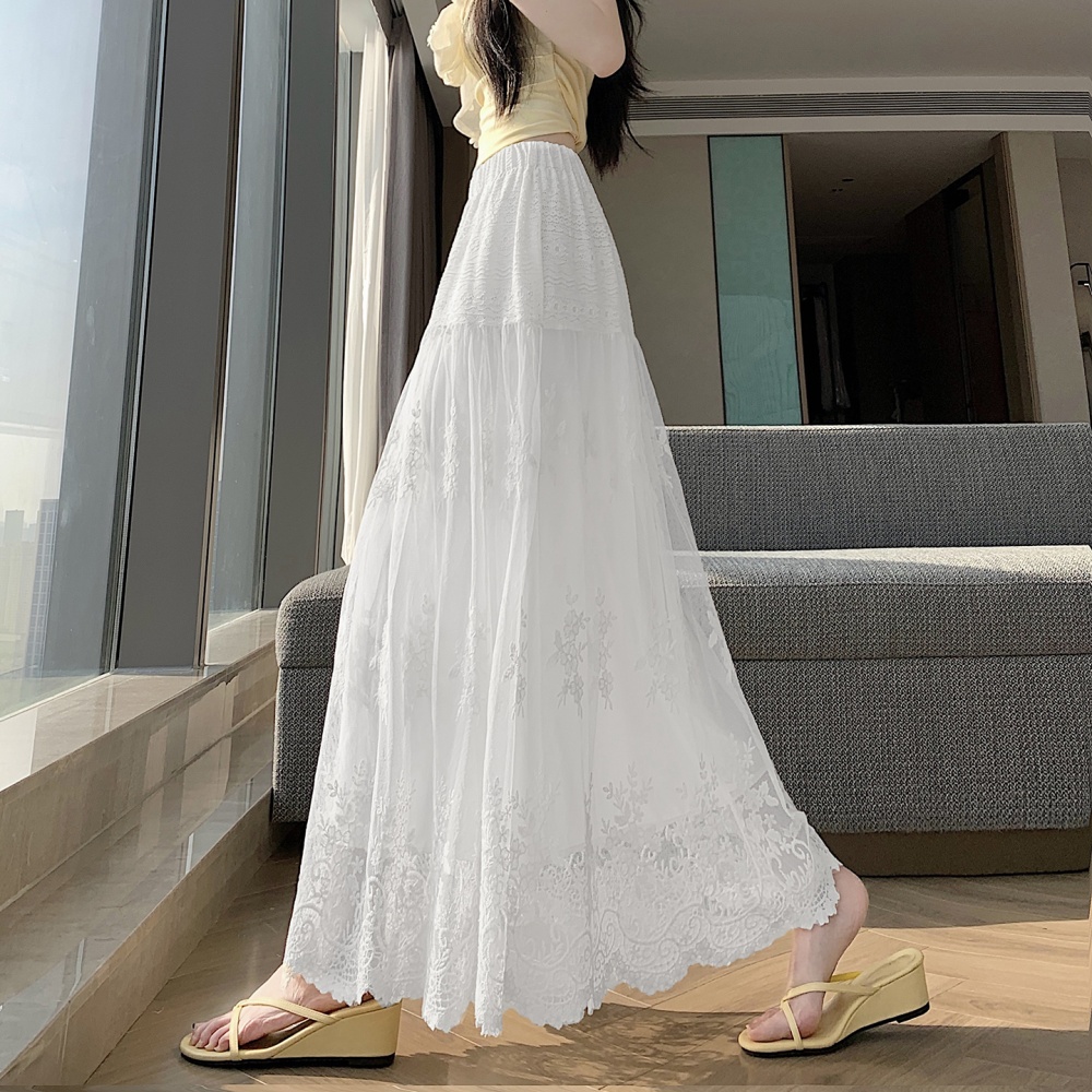 Summer high waist skirt France style long skirt for women