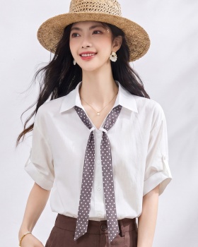 Slim summer scarves loose simple shirt for women