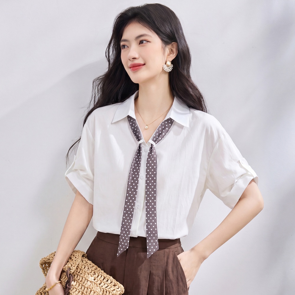 Slim summer scarves loose simple shirt for women