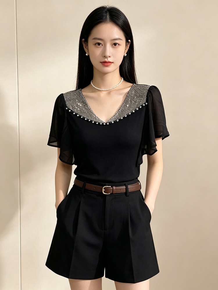All-match small shirt light luxury T-shirt for women