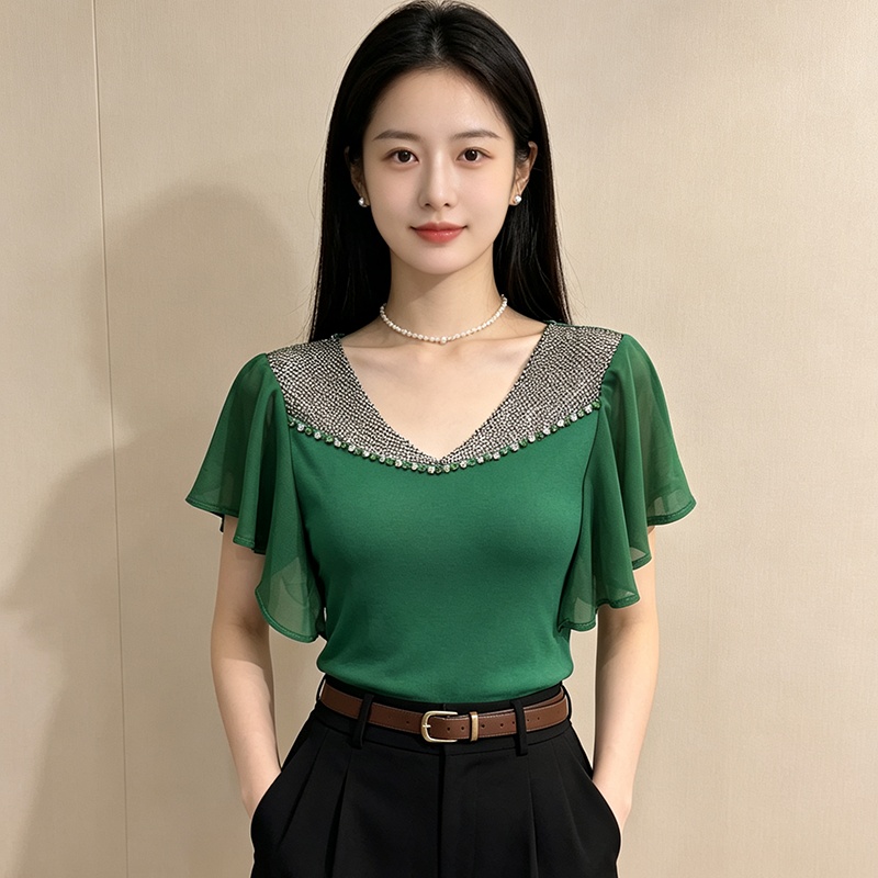 All-match small shirt light luxury T-shirt for women