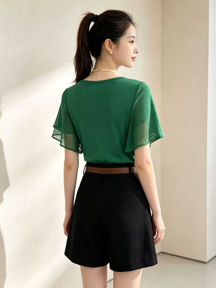 All-match small shirt light luxury T-shirt for women