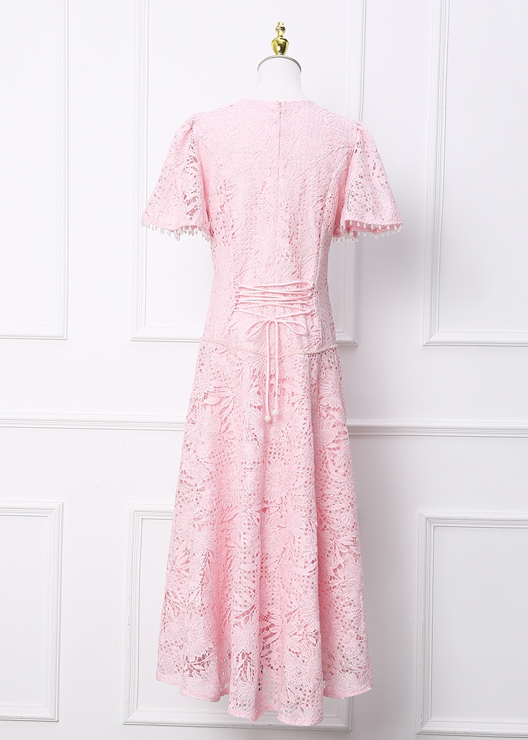 Retro tassels sequins cinch big skirt dress