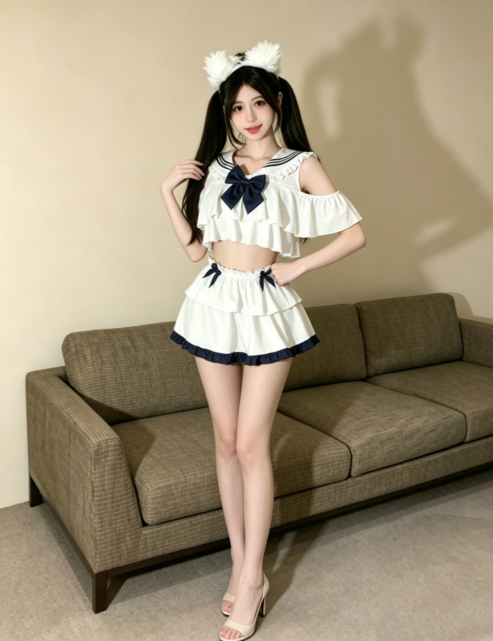 Short skirt 2pcs set for women