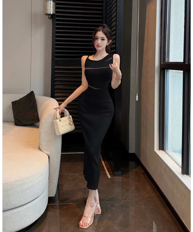 Sexy small strap dress slim long dress for women