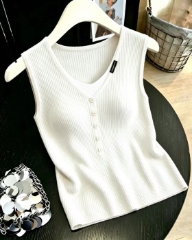 Pseudo-two summer thin sleeveless sling vest for women
