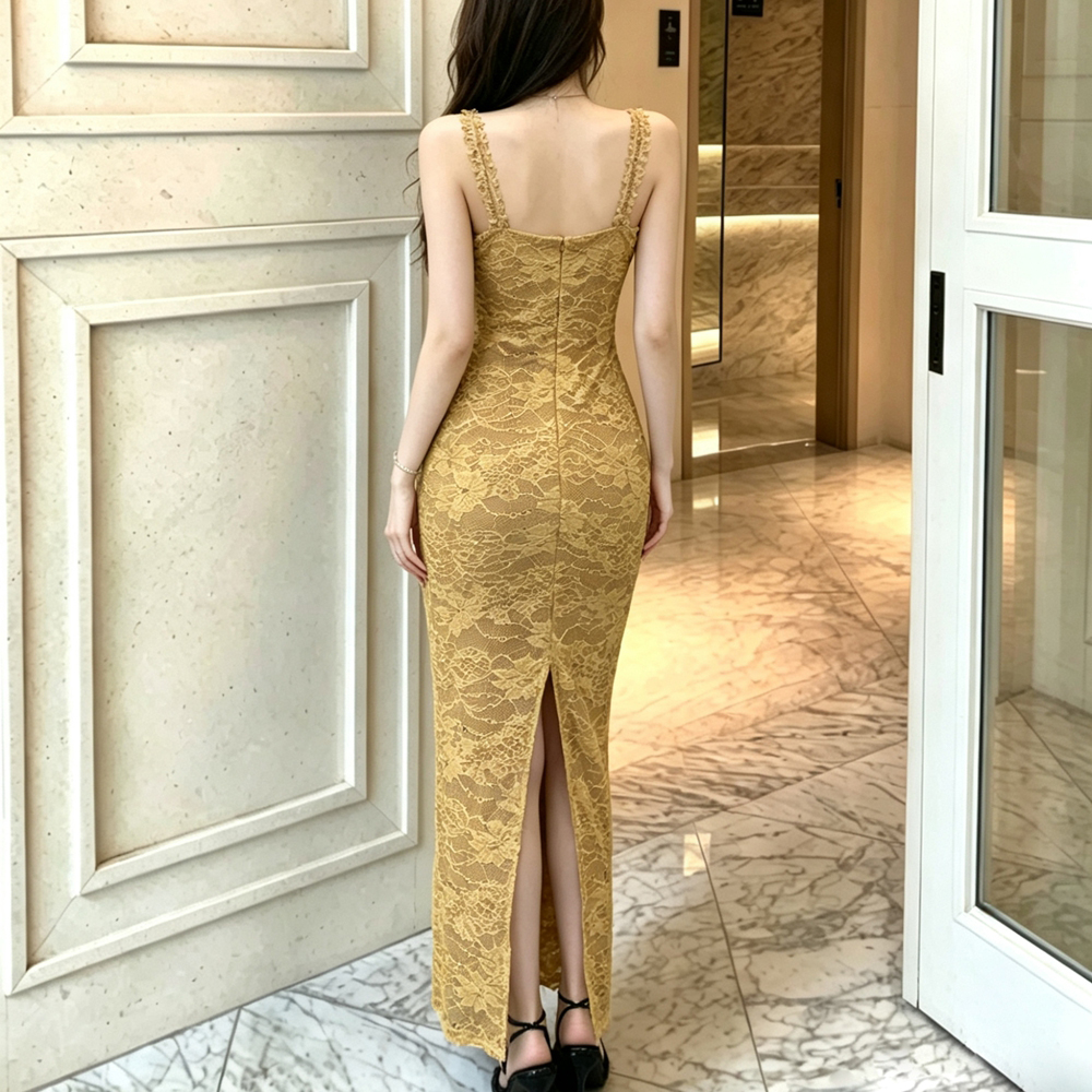 Tight sling long dress package hip summer dress for women