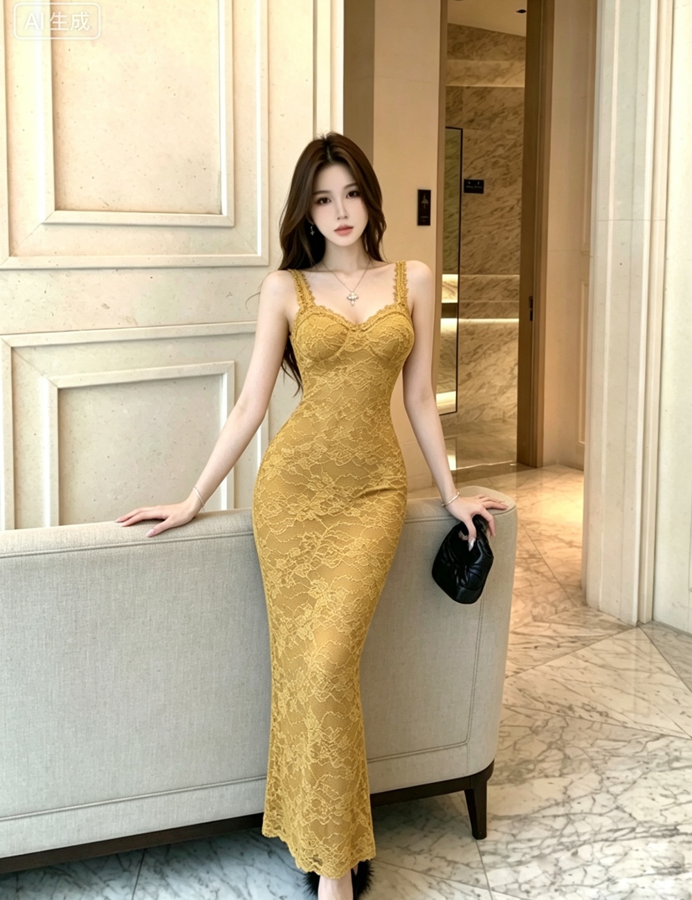 Tight sling long dress package hip summer dress for women