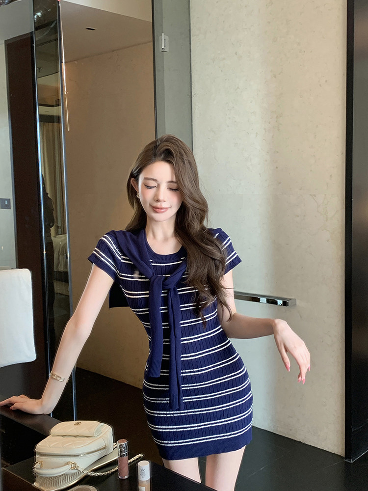 Casual slim summer splice temperament dress for women