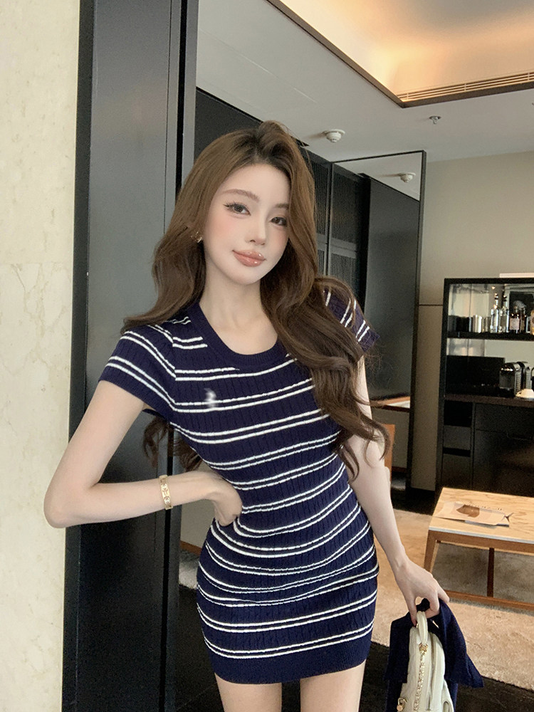 Casual slim summer splice temperament dress for women
