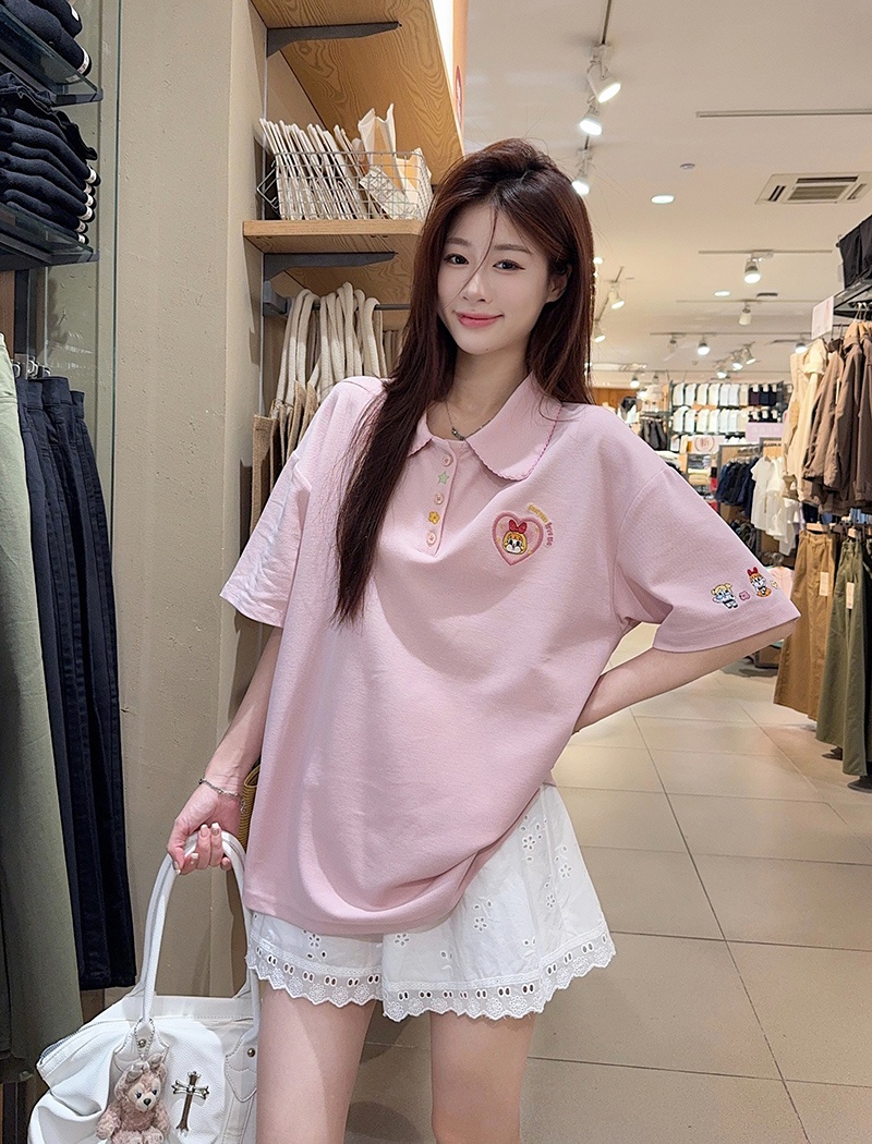 Loose large yard tops short sleeve summer T-shirt