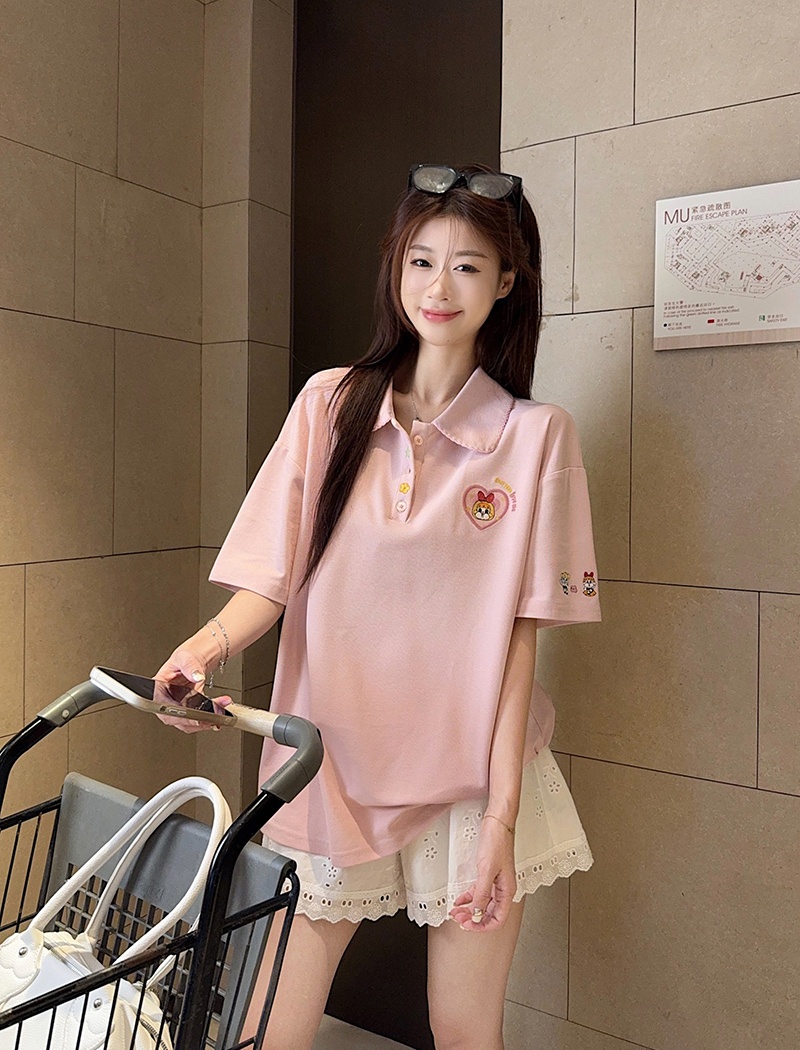 Loose large yard tops short sleeve summer T-shirt