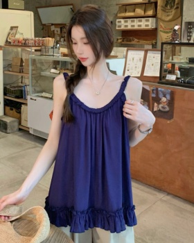 Small fellow lace vest sling tops for women