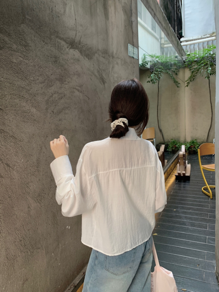 Korean style spring and summer tops loose short shirt