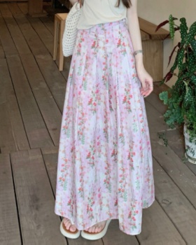A-line high waist long skirt unique skirt for women