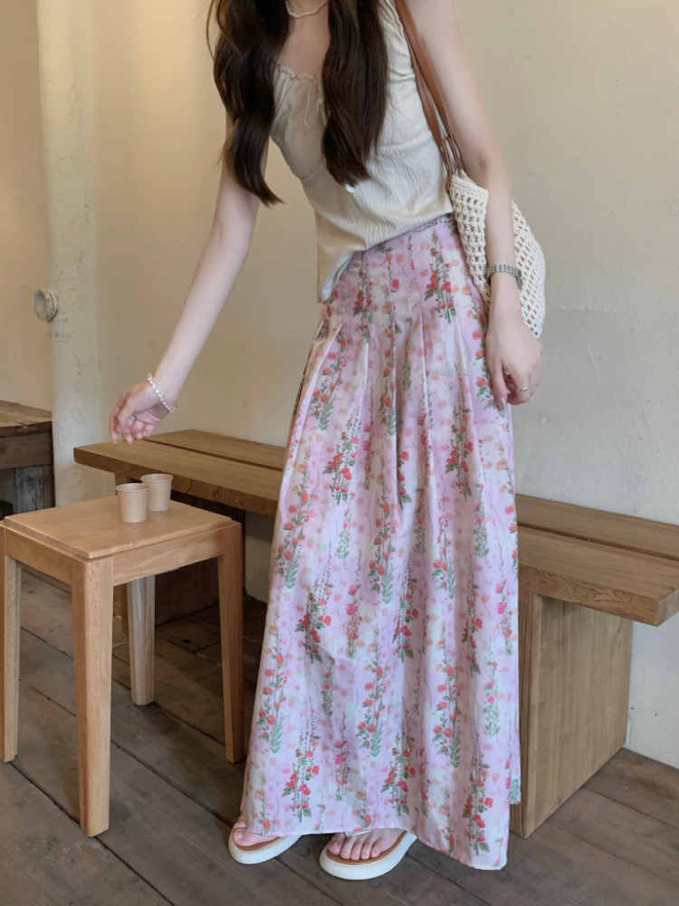 A-line high waist long skirt unique skirt for women