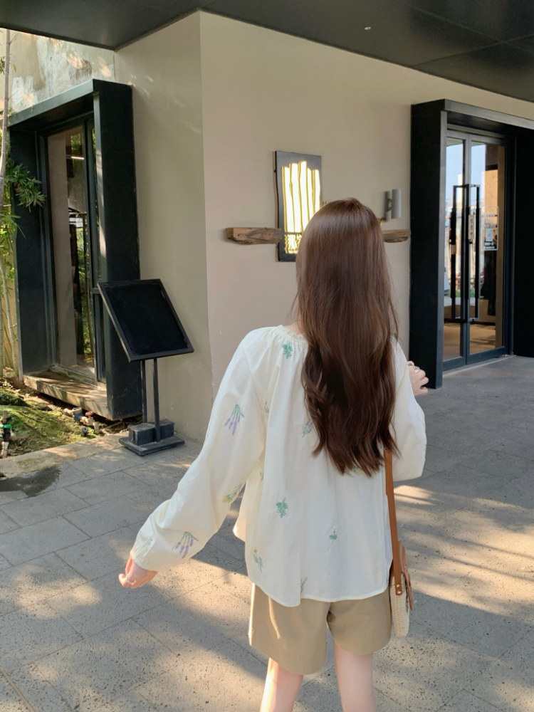 Korean style loose shirt summer tops for women