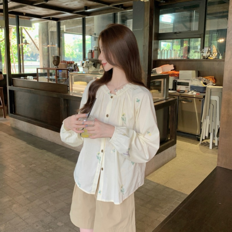 Korean style loose shirt summer tops for women