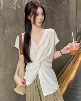 Temperament niche irregular tops light sleeveless loose shirt