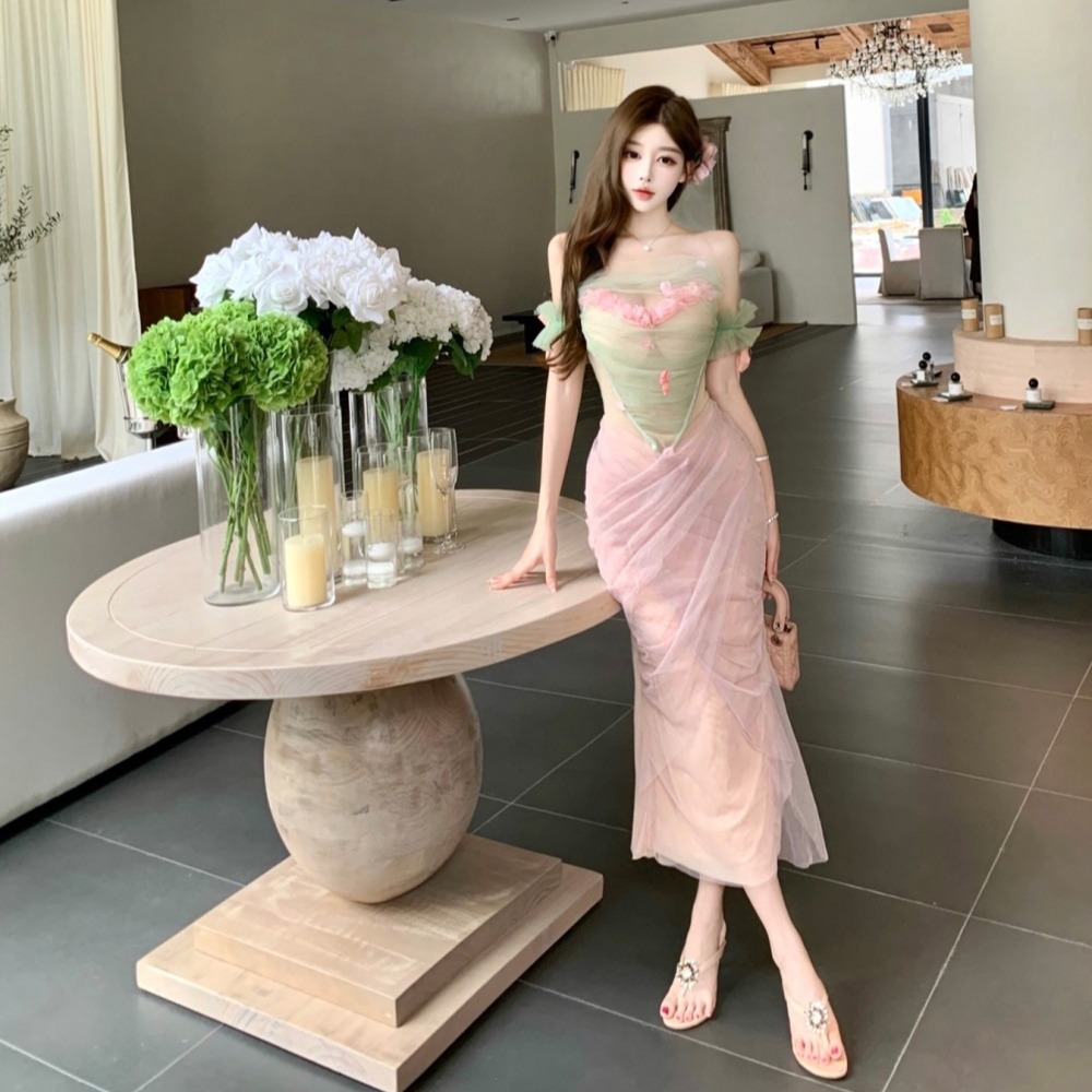 Lady spicegirl formal dress enticement France style dress