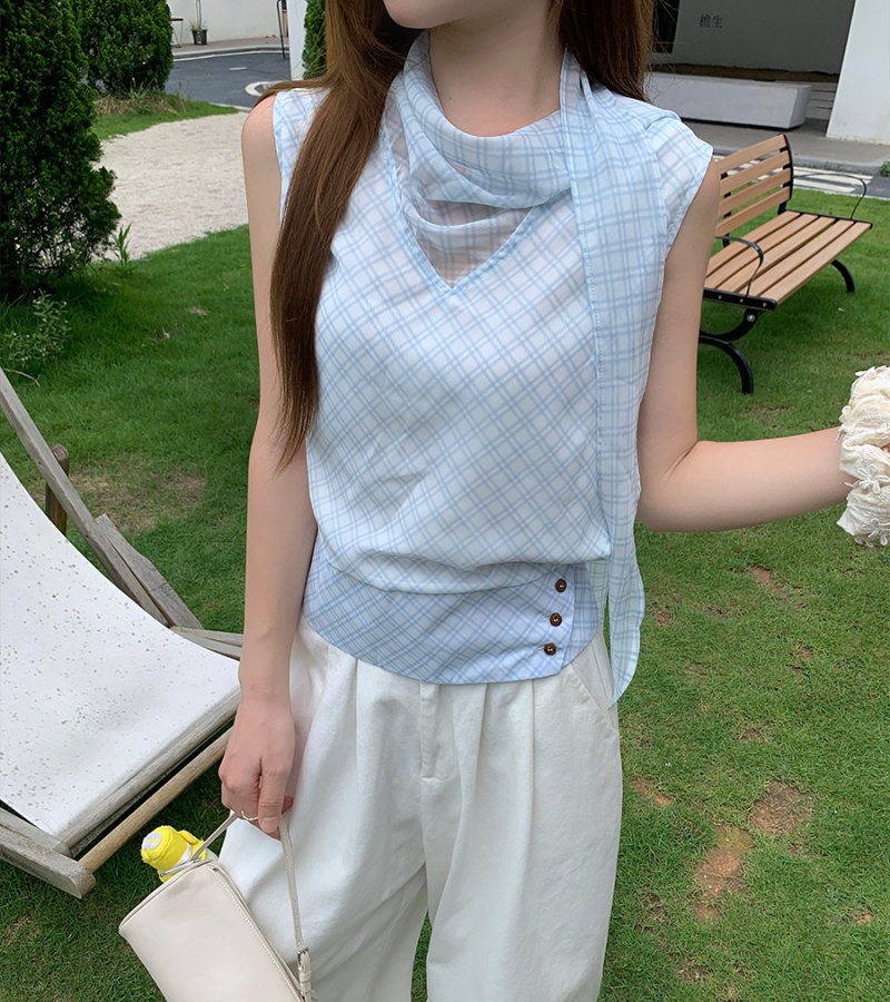 Korean style tops all-match shirt for women