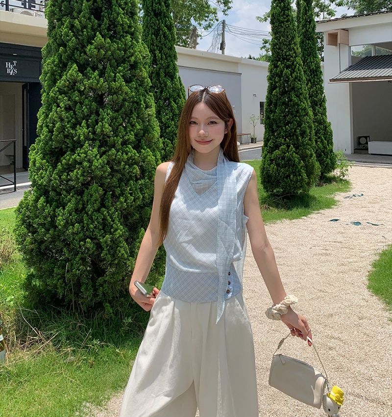 Korean style tops all-match shirt for women