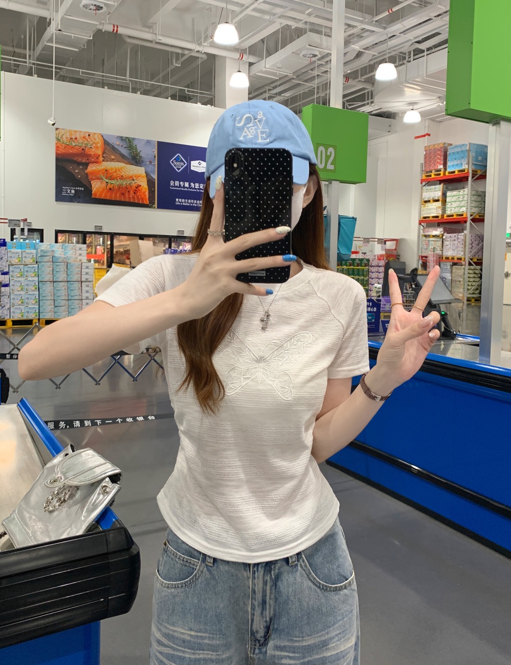 Summer round neck tops slim T-shirt for women